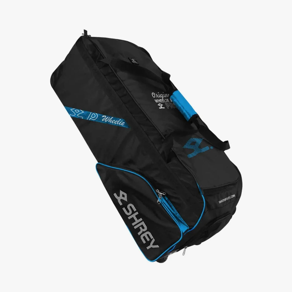 Shrey Pro Cricket Wheelie Bag - BLACK/ELECTRIC BLUE