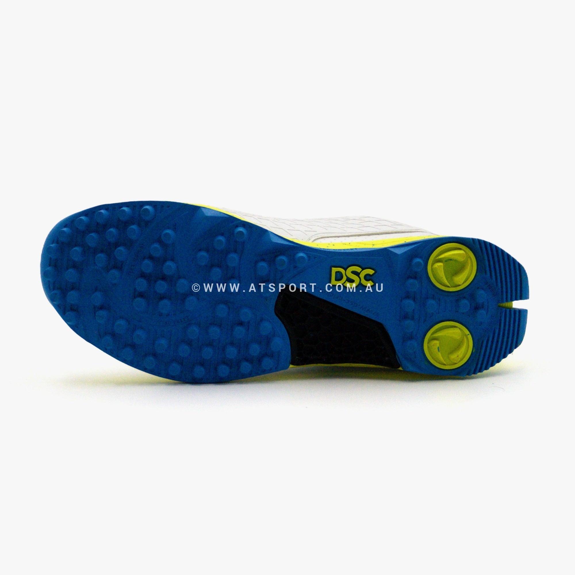 DSC Jaffa 22 Rubber Cricket Shoes - Yellow / Blue - AT Sports