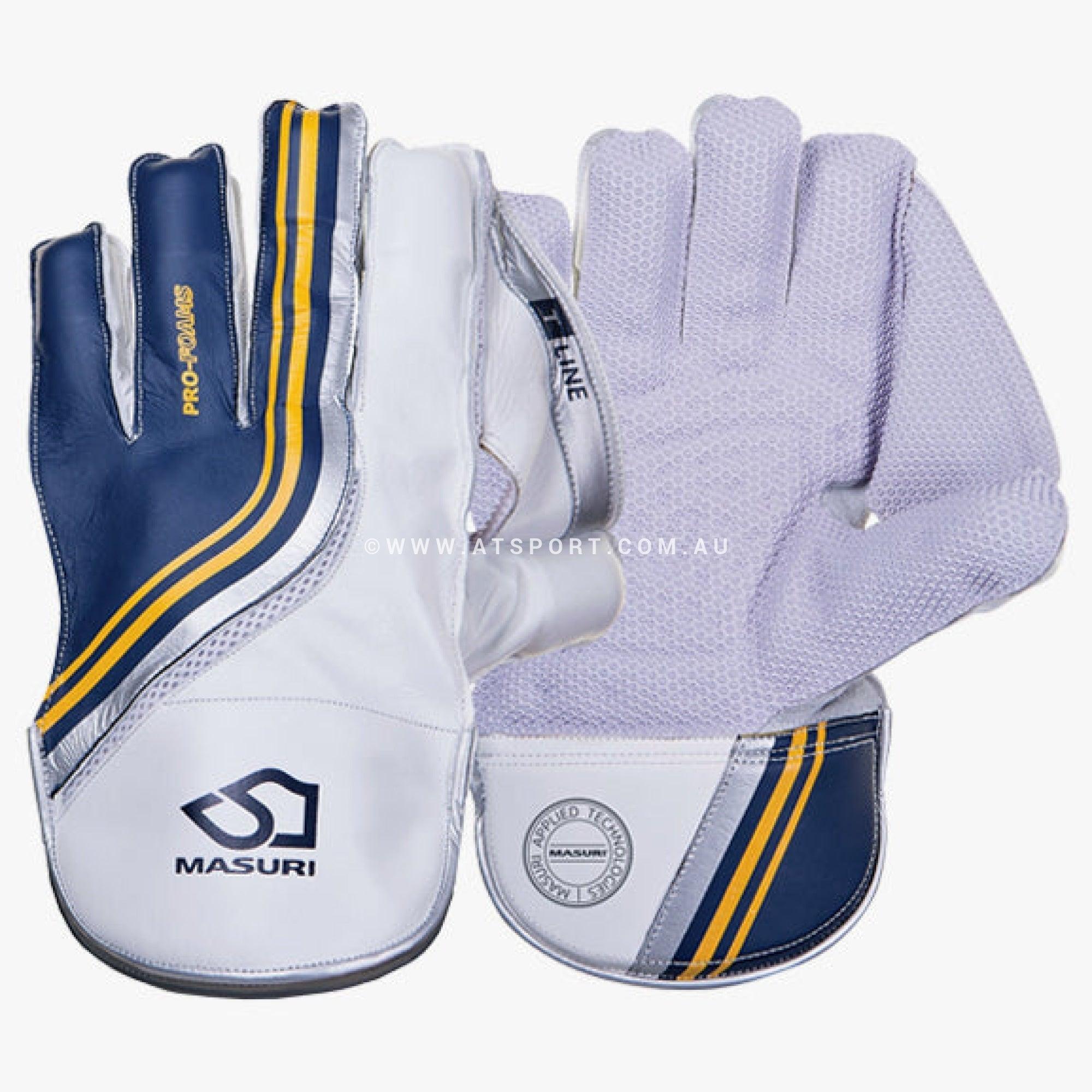 Masuri T LINE WHITE Wicket Keeping Gloves - ADULT - AT Sports