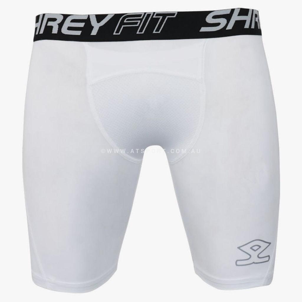 SHREY Intense Baselayer Shorts White - AT Sports