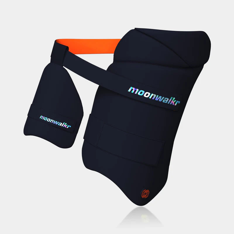 Moonwalkr 2.0 Cricket Batting Combo Thigh Guard NAVY - ADULT