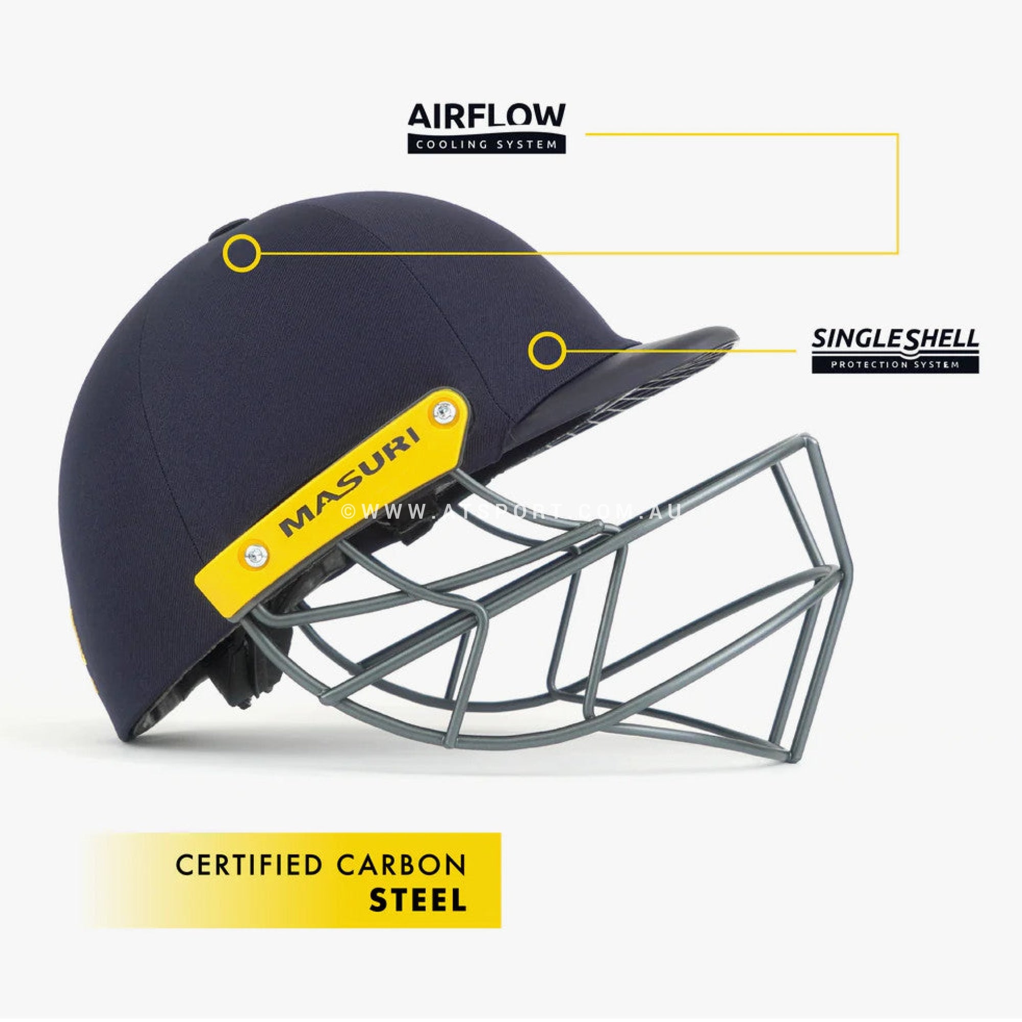Masuri C LINE Plus Cricket Helmet - CUSTOM LOGO - AT Sports